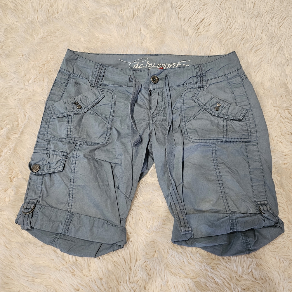 Ecko Unlimited Gray Cargo Shorts Lightweight Adjustable